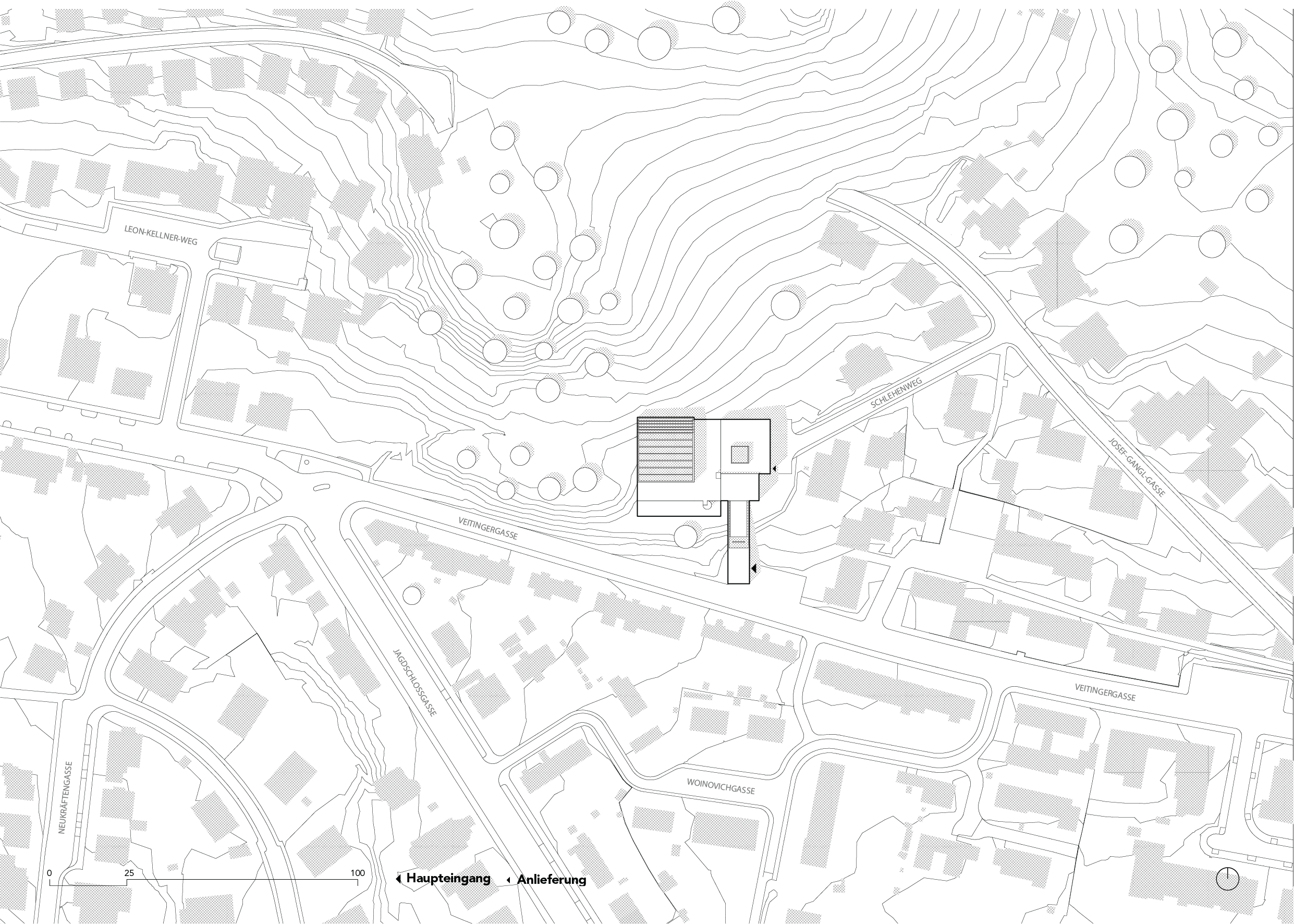 Eine Grafik von Hubert Matthäus Pfaffenbichler für die Tu Wien im Studio Gebäudelehere.