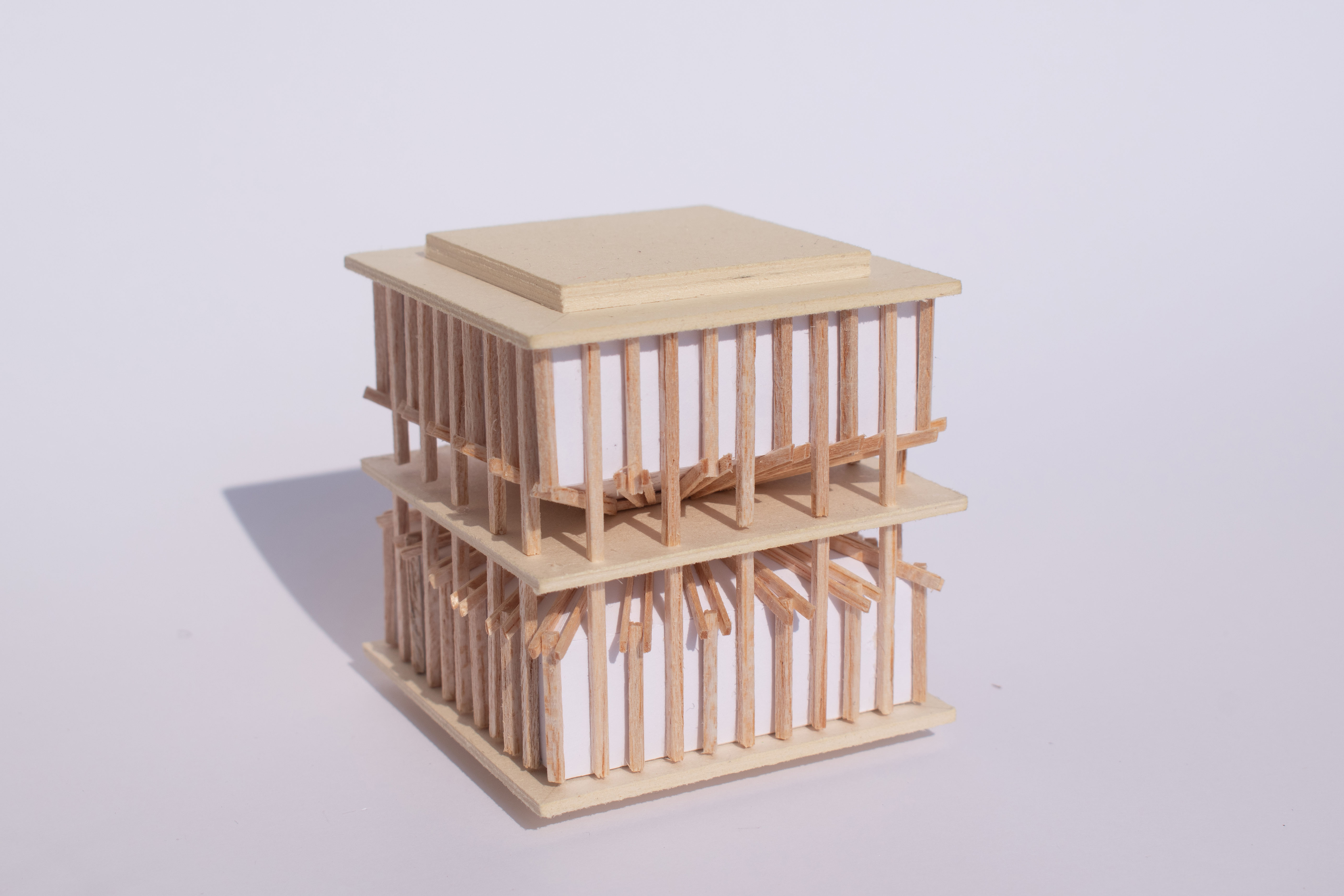 Ein Konzeptmodell von Hubert Matthaeus Pfaffenbichler, im Rahmen von dem Grundkurs Hochbau auf der Technischen Universität Wien