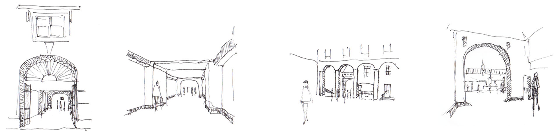 Ein Raumsequenz als Storyboard von Hubert Matthaeus Pfaffenbichle.